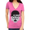 Tultex 214 - Ladies' Slim Fit Fine Jersey V-Neck Thumbnail