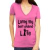 Tultex 214 - Ladies' Slim Fit Fine Jersey V-Neck Thumbnail