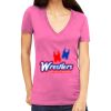 Tultex 214 - Ladies' Slim Fit Fine Jersey V-Neck Thumbnail