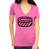Tultex 214 - Ladies' Slim Fit Fine Jersey V-Neck Thumbnail