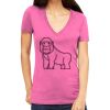 Tultex 214 - Ladies' Slim Fit Fine Jersey V-Neck Thumbnail