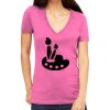 Tultex 214 - Ladies' Slim Fit Fine Jersey V-Neck Thumbnail