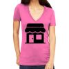 Tultex 214 - Ladies' Slim Fit Fine Jersey V-Neck Thumbnail