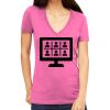 Tultex 214 - Ladies' Slim Fit Fine Jersey V-Neck Thumbnail