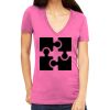 Tultex 214 - Ladies' Slim Fit Fine Jersey V-Neck Thumbnail