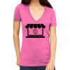 Tultex 214 - Ladies' Slim Fit Fine Jersey V-Neck Thumbnail