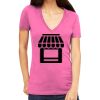 Tultex 214 - Ladies' Slim Fit Fine Jersey V-Neck Thumbnail
