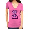 Tultex 214 - Ladies' Slim Fit Fine Jersey V-Neck Thumbnail