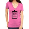 Tultex 214 - Ladies' Slim Fit Fine Jersey V-Neck Thumbnail