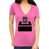 Tultex 214 - Ladies' Slim Fit Fine Jersey V-Neck Thumbnail