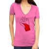 Tultex 214 - Ladies' Slim Fit Fine Jersey V-Neck Thumbnail