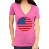 Tultex 214 - Ladies' Slim Fit Fine Jersey V-Neck Thumbnail