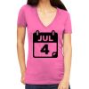 Tultex 214 - Ladies' Slim Fit Fine Jersey V-Neck Thumbnail